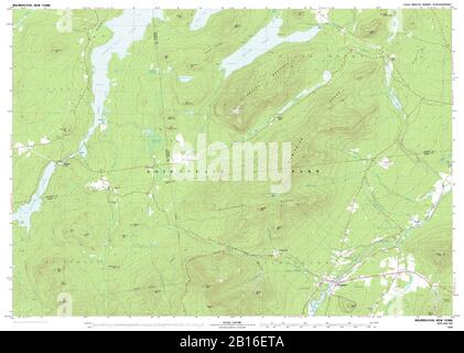 Vista molto dettagliata della mappa topografica del 1978 per Wilmington, NY Foto Stock