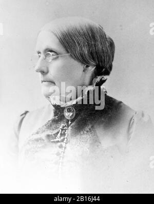 Susan B. Anthony, Susan B. Anthony (1820 – 1906) riformista sociale americano e attivista per i diritti delle donne che hanno svolto un ruolo fondamentale nel movimento a suffragio femminile. Foto Stock