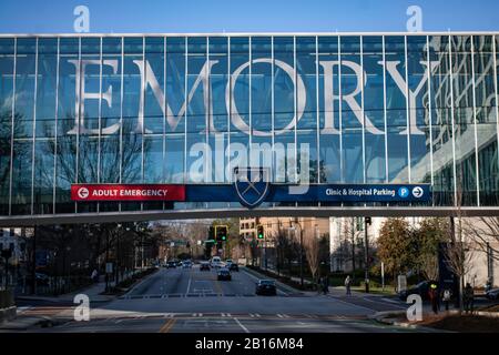 Atlanta, Georgia - 6 febbraio 2020: Ponte Emory University Foto Stock