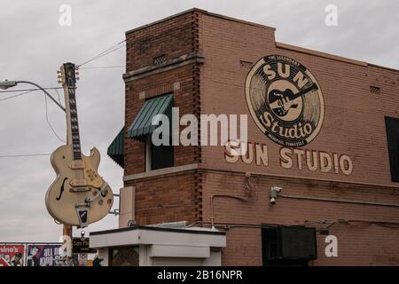 Memphis, Tennessee - 27 gennaio 2020: Storico Sun Studio, il luogo di nascita del Rock 'n' Roll' Foto Stock