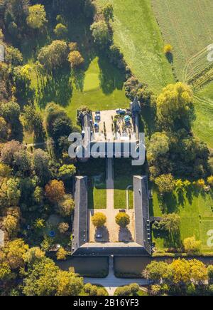 Veduta Aerea, Castello Dell'Aia, Campo Da Golf Gelderland, Campo Da Golf, Geldern, Basso Reno, Renania Settentrionale-Vestfalia, Germania, Bartelter Weg, Birreria All'Aperto, Cast Foto Stock