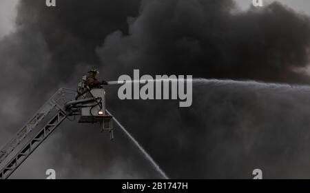 Hotel Fire, Petoskey, Michigan Foto Stock