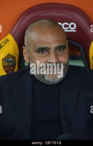 Roma, Italia. 23rd Feb, 2020. Roma, Italia - 23.02.2020: Fabio Liverani (Lecce Coach) nella Serie Italiana una partita di calcio 25 tra Roma e Lecce, allo Stadio Olimpico di Roma. Credit: Agenzia Indipendente Foto/Alamy Live News Foto Stock