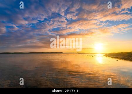 Scozia, Orkney, terraferma, Loch of Harray, famoso lago per la pesca alla trota Foto Stock