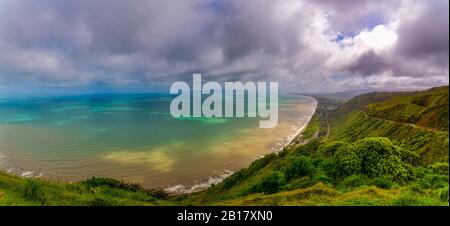 Nuova Zelanda, Wellington, Paekakariki, Paekakariki Hill Road Lookout Foto Stock