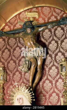 CRISTO DE LA EXPIRACION - SIGLO XVI AUTORE: CABRERA MARCOS / MARCOS CABRIRA. UBICAZIONE: CAPILLA DEL MUSEO. Siviglia. Siviglia. SPAGNA. Foto Stock