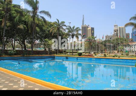 Nairobi, Kenya - 17 Gennaio 2015: Il Centro Internazionale Congressi Kenyatta Foto Stock