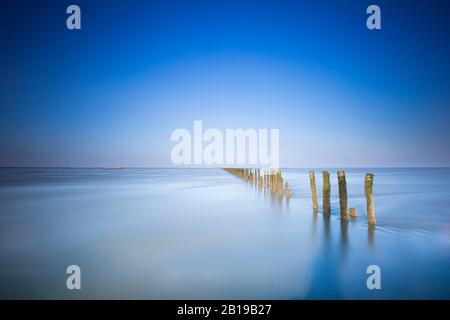 Mudflats, Paesi Bassi, Frisia, Tenaard Foto Stock