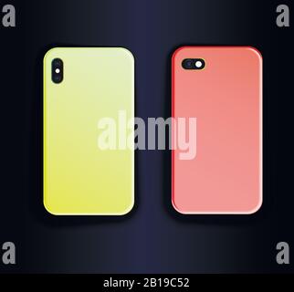 Elegante custodia per smartphone con gradiente di tendenza Illustrazione Vettoriale