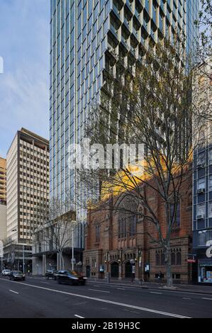 Vista Da Macquarie Street. Sixty Martin Place, Sydney, Australia. Architetto: Hassell, 2019. Foto Stock