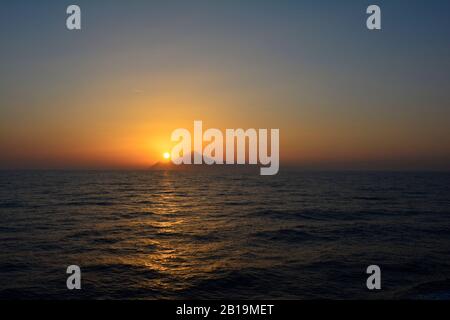 Grecia, tramonto sul Monte santo Athos Foto Stock