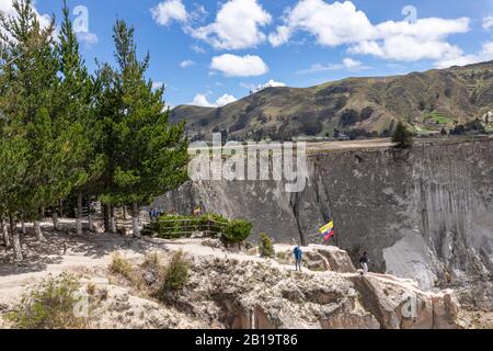 Panoramica del Rio Toachi Canyon, nei pressi di Quilotoa, Cotopaxi, Ecuador. Sud America. Foto Stock