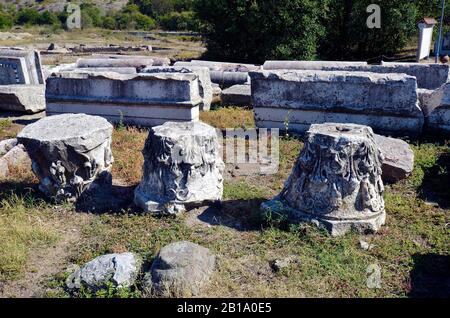 Macedonia del Nord ex FYROM, scavi nell'antico villaggio romano di Stobi Foto Stock