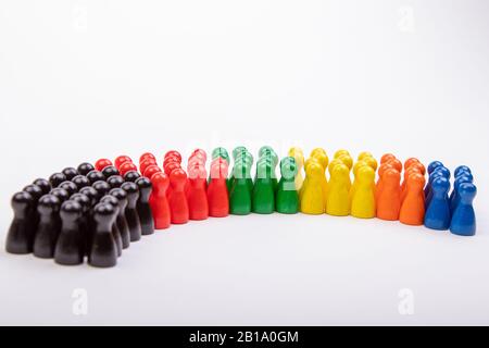 Colori dei partiti tedeschi che stanno costruendo il parlamento nazionale, Bundestag tedesco Foto Stock