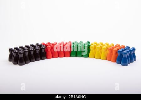 Colori dei partiti tedeschi che stanno costruendo il parlamento nazionale, Bundestag tedesco Foto Stock