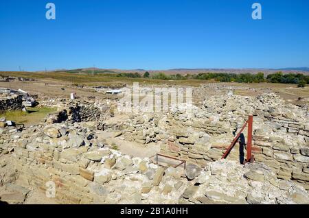 Macedonia del Nord ex FYROM, scavi nell'antico villaggio romano di Stobi Foto Stock