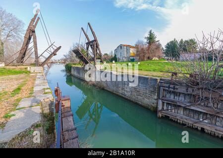 Pont Van Gogh Langlois Bridge in Arles Francia Foto Stock