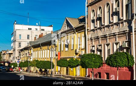 Edifici nel centro della città di Astrakhan, Russia Foto Stock