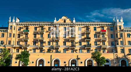 Edifici nel centro della città di Astrakhan, Russia Foto Stock