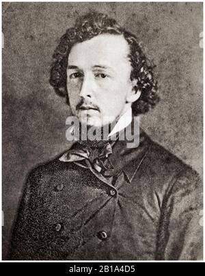 Bayard Taylor (1825-1878), americano, scrittore di viaggi, ritratto di Frederick De Bourg, 1850 Foto Stock