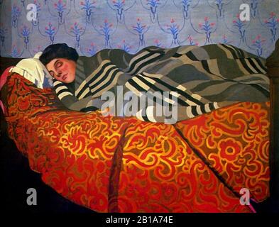 Félix Vallotton, 1899 - Femme couchée dormiente. Foto Stock