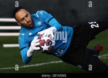 Napoli, Italia. 24th Febbraio 2020; Centro Di Formazione Castelvolturno, Napoli, Campania, Italia; Uefa Champions League Football, Napoli Vs Barcellona, Training Napoli; David Ospedale Di Napoli Credit: Action Plus Sports Images/Alamy Live News Foto Stock