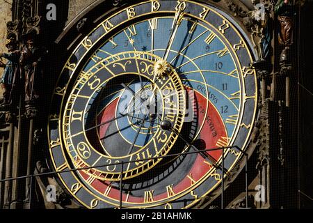 Orologio Astronomico di Praga Foto Stock