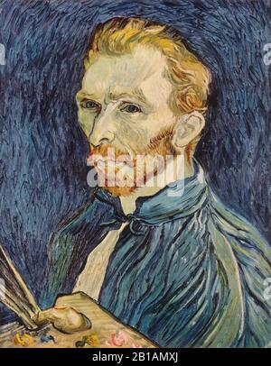 Ritratto dell'artista 1889 dipinto di Vincent van Gogh - Immagine Di Altissima risoluzione e qualità Foto Stock