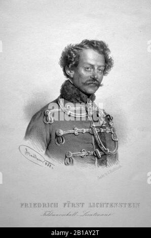 Friedrich Fürst Liechtenstein Litho. Foto Stock