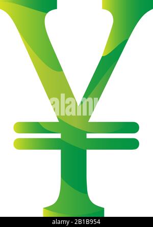 Yen, simbolo dell'icona Yen valuta Illustrazione Vettoriale