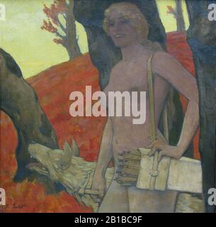 Fritz Erler Diana in Herbstlicher Landschaft. Foto Stock