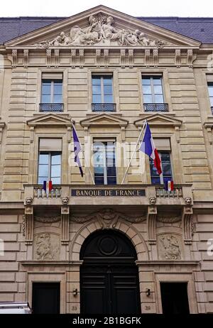 Banca di Francia edificio Parigi Foto Stock