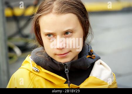 Greta Thunberg alla manifestazione "Venerdì Per Il Futuro" di Torino. Torino, Italia - Dicembre 2019 Foto Stock