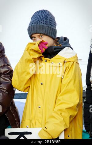 Greta Thunberg alla manifestazione "Venerdì Per Il Futuro" di Torino. Torino, Italia - Dicembre 2019 Foto Stock