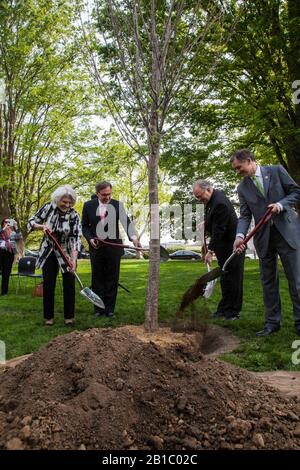 Programma Fulbright Cerimonia Di Piantatura Dell'Albero Commemorativo (26516464901). Foto Stock