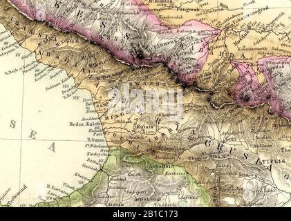 Fullarton A. & Co. Caucausus & Crimea. 1872 (F). Foto Stock