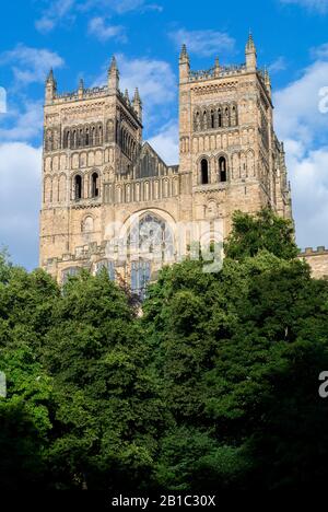 Le torri di Durham Catherdral. Durham, Regno Unito. Foto Stock