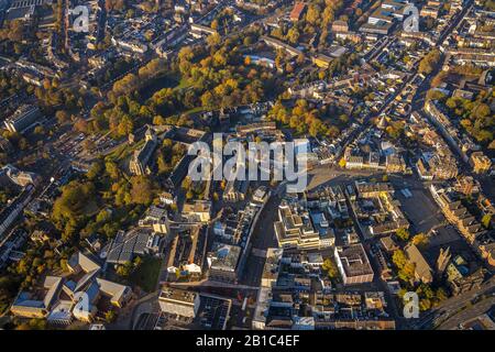 , Vista Aerea, Vista Centro Città, Mönchengladbach Minster St. Vitus, Abbazia Del Municipio, Chiesa Della Città Alter Markt E Sacrestia, Museo Civico Abteiberg, Foto Stock