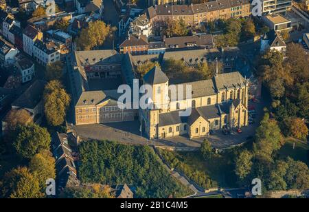 Foto Aerea Mönchengladbach, Cattedrale Di San Vito, Mönchengladbach, Reno Inferiore, Renania Settentrionale-Vestfalia, Germania, Abteistraße, Città, Unione Europea, Reli Foto Stock