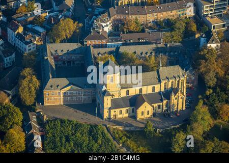 Foto Aerea Mönchengladbach, Cattedrale Di San Vito, Mönchengladbach, Reno Inferiore, Renania Settentrionale-Vestfalia, Germania, Abteistraße, Città, Unione Europea, Reli Foto Stock