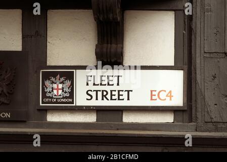 Fleet Street Londra Regno Unito Foto Stock