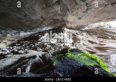 Milodon Cave a nord di Puerto Natales, Cile. Foto Stock