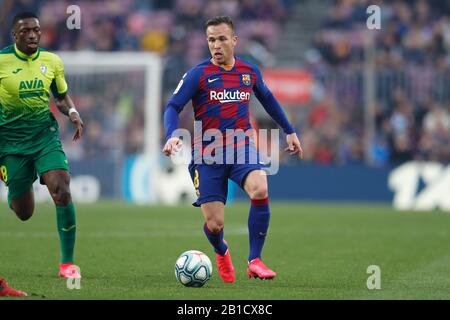 Barcellona, Spagna. 22nd Feb, 2020. Arthur (Barcellona) Calcio : Spagnolo 'la Liga Santander' partita tra FC Barcelona 5-0 SD Eibar al Camp Nou in Barcellona, Spagna . Credito: Mutsu Kawamori/Aflo/Alamy Live News Foto Stock