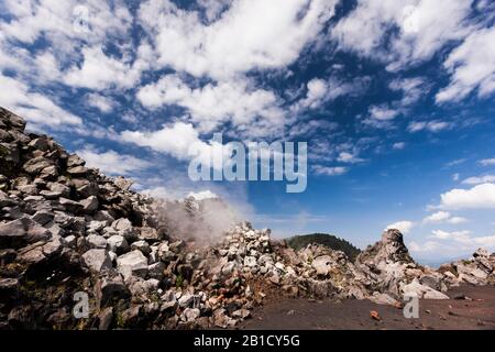 Campo Ave, vulcano Paricutin, stato di Michoacan, Messico, America Centrale Foto Stock