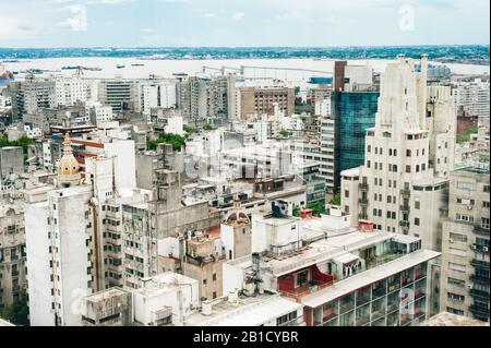 Veduta aerea della capitale dell'Uruguay, Sud America Foto Stock