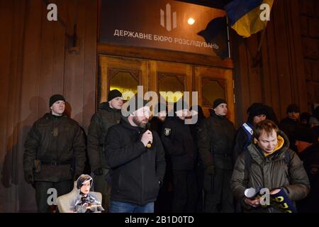 Kiev, Ucraina. 24th Feb, 2020. Gli attivisti hanno chiesto la liberazione di Irina Venediktova, direttore dell'Ufficio di Indagine dello Stato, in relazione alla sua dichiarazione di abolire l'amnistia per i partecipanti alla Rivoluzione Della Dignità. (Foto Di Aleksandr Gusev/Pacific Press) Credito: Pacific Press Agency/Alamy Live News Foto Stock