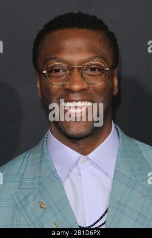 Los Angeles, Stati Uniti. 25th Feb, 2020. Aldis Hodge alla prima 'The Invisible Man' tenutasi al TCL Chinese Theatre di Los Angeles, California, 24 febbraio 2020. Photo Credit: Joseph Martinez/Picturelux Credit: Picturelux/The Hollywood Archive/Alamy Live News Foto Stock