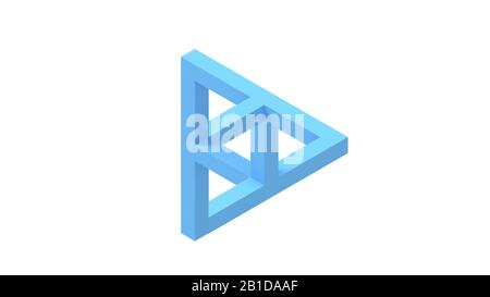 3d rendering di un computer generato illusione ottica isolato Foto Stock