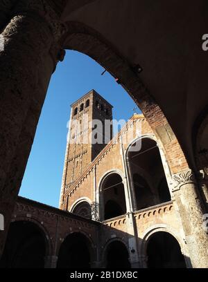 Europa, Italia, Lombardia, Milano, Abbazia Di S. Ambrogio. Paleocristiana e medievale romanica Foto Stock