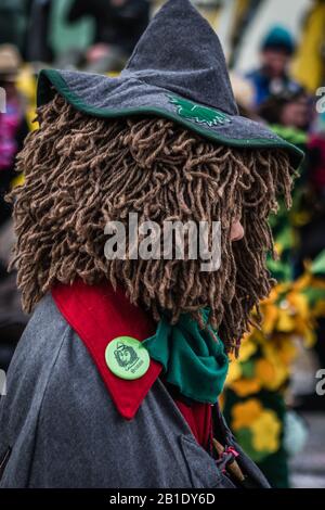 Mossingen, Baden Württemberg, Germania - 4 Febbraio 2018: Carnevale Di Fasnet In Germania. Foto Stock